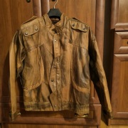 Kurtka skóra oldschool piękny brąz 