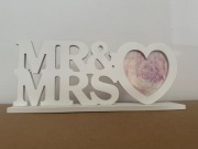 Mr&Mrs Mr & Mrs Drewniana Ramka Na Zdjęcie / Wymiary 12 cm x 30 cm