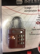 Kłódka na szyfr (3 cyfrowa), TSA, Delsey-czerwona