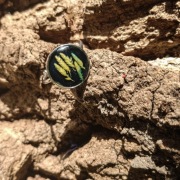 Pierścionek Zielone Kłosy