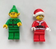 LEGO minifigurka Mikołaj, Elf, Skrzat, Święta, Boże Narodzenie