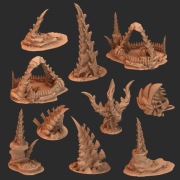 StarCraft Gra Planszowa Bitewna Tabletop Zerg Teren 5 makieta