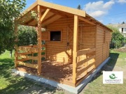 domek ogrodowy z tarasem Alan  18m2 "BAL"montaż 