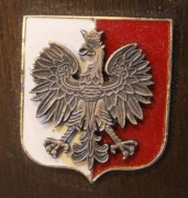 ORZEŁEK NA FLADZE - GODŁO NA DESECZCE DO POWIESZENIA NP - NA ŚCIANĘ
