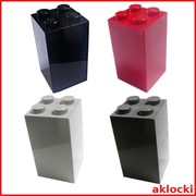 LEGO 30145 KLOCEK 2x2x3 czarny czerwony jasny ciemny szary LBG DBG - 1 szt