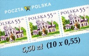 Zeszycik znaczkowy Dworki polskie (10 x 3547 Dwór w Oblęgorku) - Poczta P