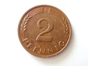 2 PFENNIG 1961 D RFN * non magnetic * DETALE AU !!