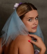 Welon na spince z kwiatkami