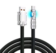Kabel do ladowarki USB-C -  1m,  obrotowa 180 stopni LED