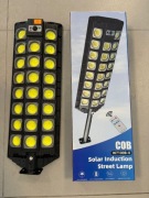 Lampa uliczna solarna LED COB W7100B-8 z pilotem – mocna, czujnik ruchu