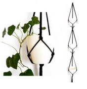 Kwietnik potrójny, wiszący ze sznurka, BOHO, makrama 