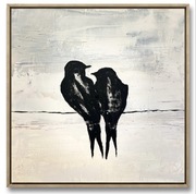 Obraz ręcznie malowany na płótnie 50x50 Ptaki