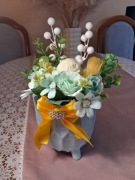 Ozdoba swiateczna z ceramiki stroik