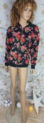 Bluza czarna w czerwone kwiaty C&A – rozmiar 170/176
