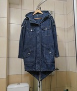 Kurtka płaszcz płaszczyk jeansowy niebieski dżins dżinsowa XL płaszc