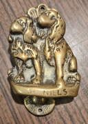 Stara mosiężna kołatka z mosiądzu 