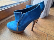 Botki Kazar 39 szafirowe zamsz j.nowe