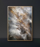 Pejzaż, abstrakcja, olej, 70x100cm, Monika Seroka