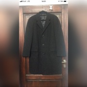 Płaszcz męski wełniany w kratę Peek & Cloppenburg 