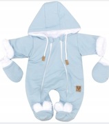 Kombinezon zimowy dwustronny biało-niebieski