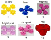 Lego 30 kompletów (120 szt)  kwiatów plant flower kwiatki + GRATIS