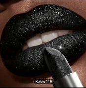 Czarny Brokatowy Długotrwały Szminka - Lśniące Perłowe 