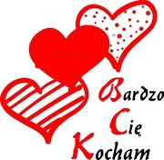 Grafika SVG Wektor Walentynki Serca Bardzo Cię Kocham