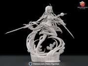 Figurka druk 3D żywica 12K " Skirk - Genshin Impact - F1116 " - 150 mm