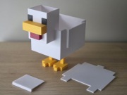 Wielofunkcyjna figurka organizer pudełko w stylu kurczaka z Minecrafta