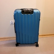 Duża walizka podróżna 4 kółka | ABS | jasnoniebieska | NOWA