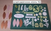 Scrapki wiosenne wielkanocne liście kwiaty pisanki napisy świąteczne