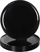 Duże czarne nietłukące talerze, kamper biwak kemping