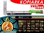 Kopiarka przegrywarka VHS na DVD * LG RC6800 Combo Recorder pilot