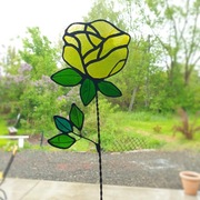 Witraż Tiffany Róża żólta Prazent Polski kwiat