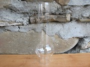 Duży  szklany klosz/kominek_ lampa naftowa_mont. 44 mm