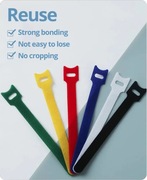 Opaska kablowa rzep kolory 150x12mm - 20szt. MIX KOLORÓW