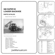 CASE 580M SUPER M Backhoe Parts Catalog Katalog części, schematy budowy