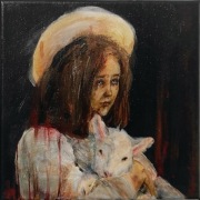 ciemny obraz z barankiem