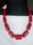 Promocja! Naszyjnik  korale  koral  nat. Sr.925 