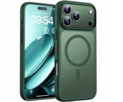 Etui # iPhone 17 Pro Max # Magnetyczne, matowe, ZIELONE, odporne MAGSAFE !