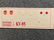 Kalkomania KV-85 scala 1/35