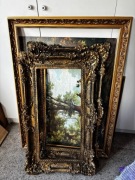 2x Rama do obrazu lustra drewniana ozdobna rzeźbiona i 1x rama duża