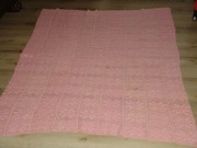 Różowy obrus - narzuta - szydełko 145cm.x 180cm.
