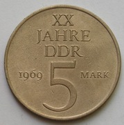 Niemcy NRD 5 marek 1969 - stan 1/2