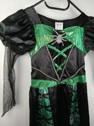 Strój karnawałowy czarownicy z pająkiem sukienka Halloween 6/8l