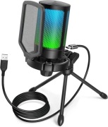 Mikrofon gamingowy pojemnościowy studyjny A6V Fifine AMPLIGAME RGB USB