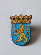 Herb miasta i gmina Skwierzyna przypinka pin metaliczna odznaka wpinka