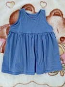 Niebieska jednokolorowa sukienka na ramiączkach Cool Club 80 jak nowa