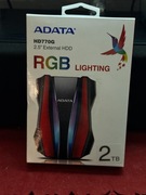Dysk zewnętrzny HDD Adata HD770G 2 TB Czerwony RGB Nowy!