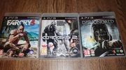 komplet 3gier akcji Farcry 3 Crysis 2 i Dishonored Sony PlayStation 3 ps3